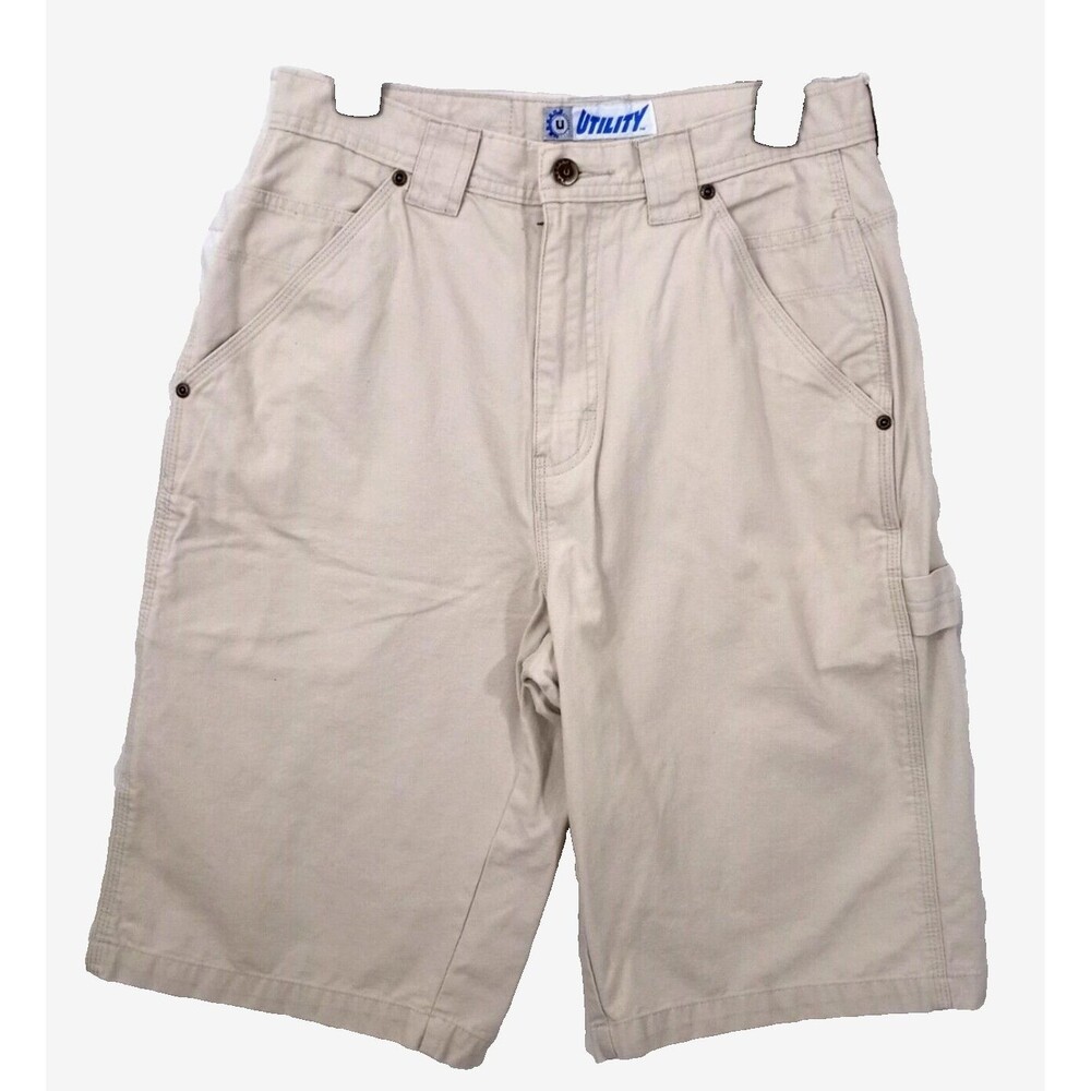 Utility Cargo Shorts Size 30 Light Tan  #008